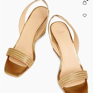 Castaner Gold Slingback Espadrilles